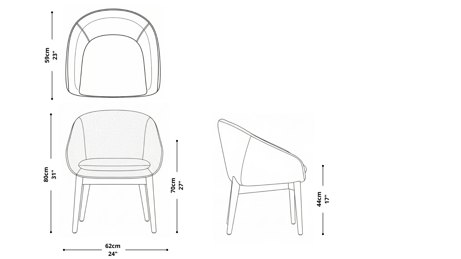 Imagen de las dimensiones principales del producto